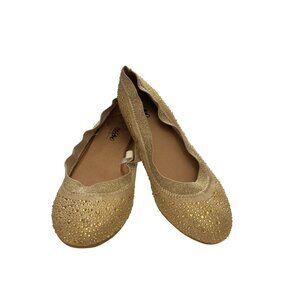 Mossimo women's Size 6.5 Gold Rhinestone Ballet Flats shoes